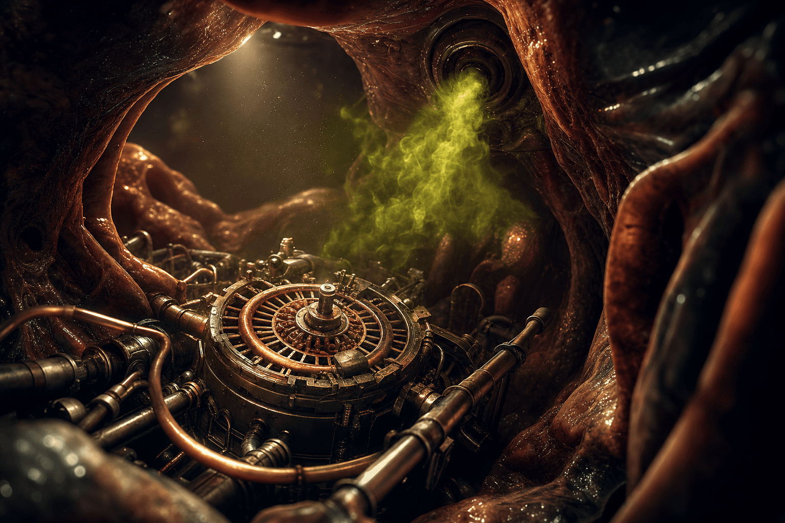 The usual suspects are cleared; the leak is coming from somewhere else inside the mitochondrion.